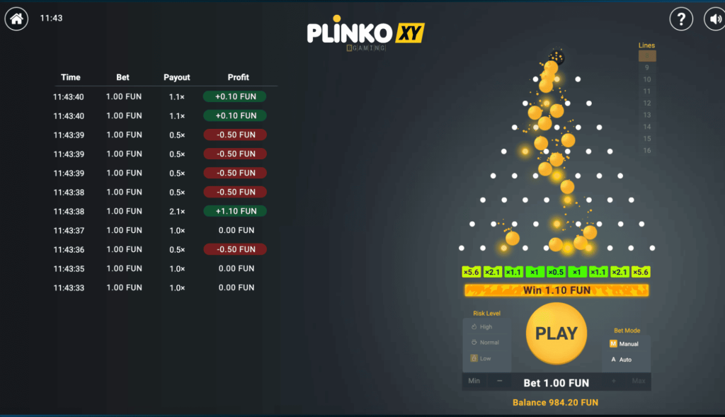 Spelregels voor Plinko XY
