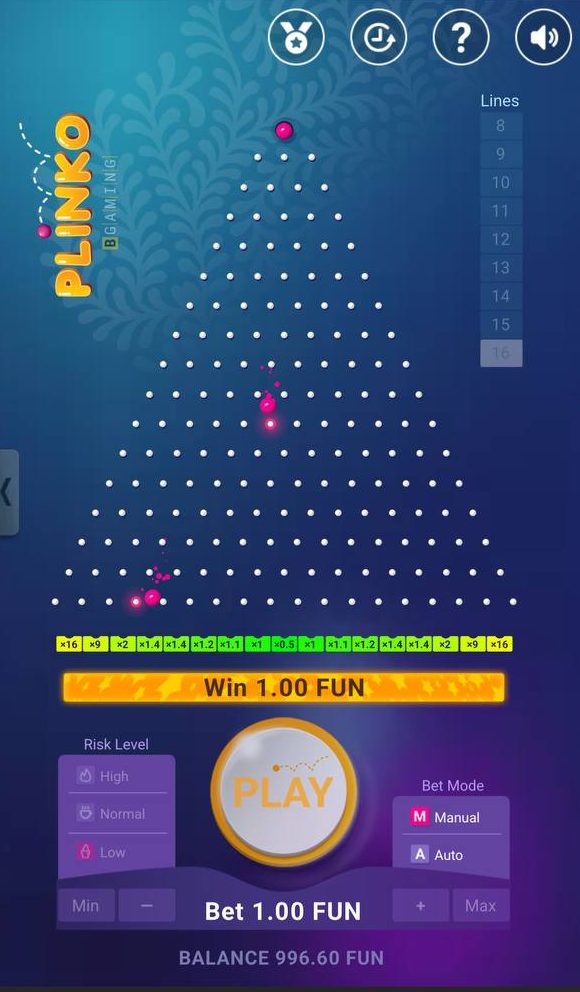 Meer Plinko rijen